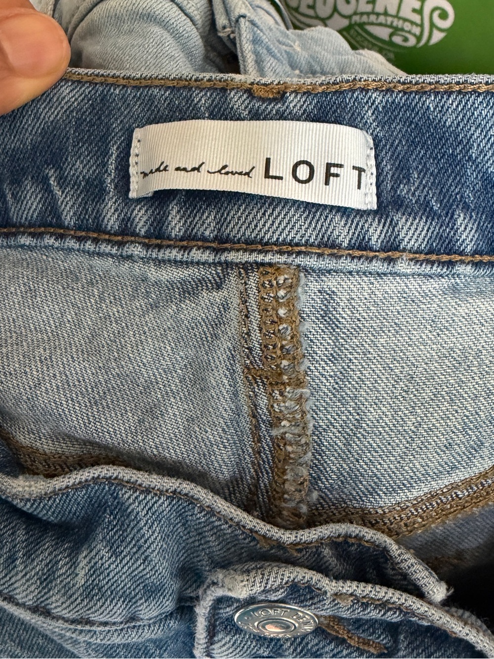 LOFT Women's The Wide Leg Light Blue Jeans Size 31/12 - Picture 3 of 12
